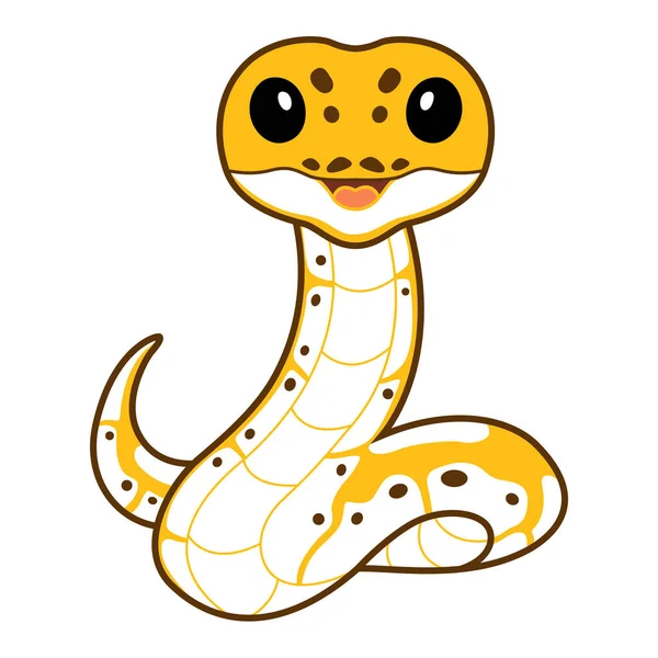 Ilustração Vetorial Bonito Pastel Marfim Bola Python Desenhos Animados —  Vetores de Stock