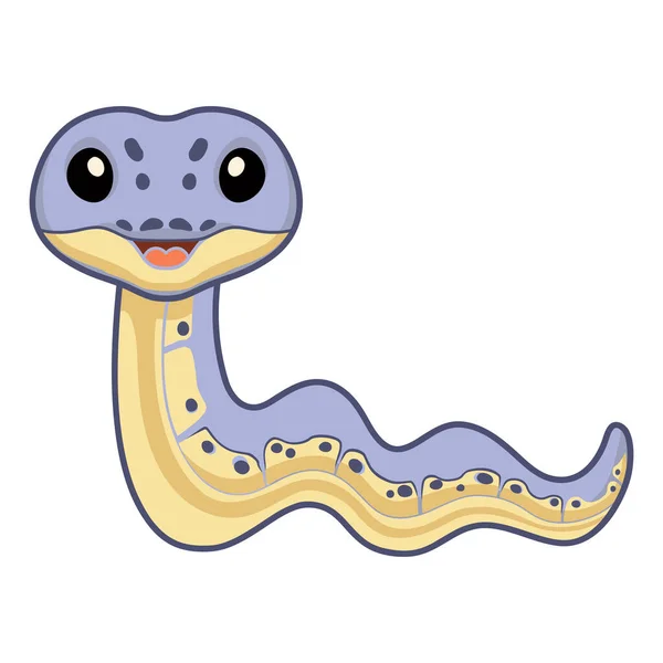 Ilustração Vetorial Bonito Assassino Palhaço Bola Python Desenhos Animados — Vetor de Stock