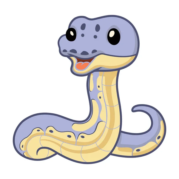 Ilustração Vetorial Bonito Assassino Palhaço Bola Python Desenhos Animados — Vetor de Stock