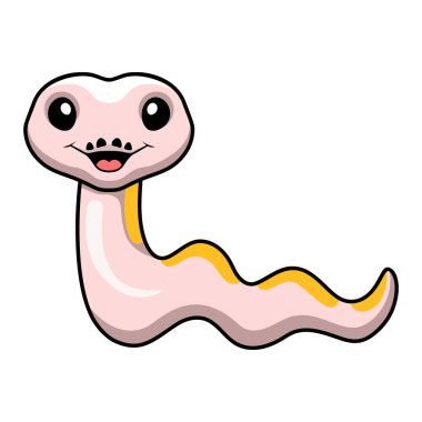 Şirin süper tarçınlı muz topu piton çizgi filminin vektör çizimi