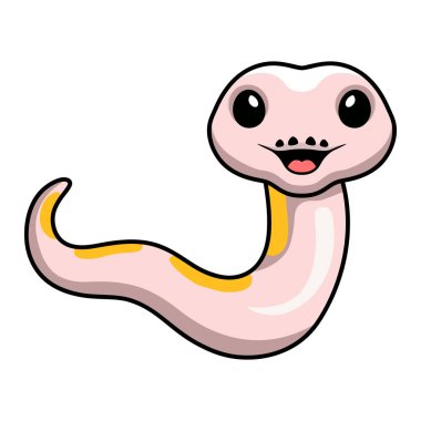 Şirin süper tarçınlı muz topu piton çizgi filminin vektör çizimi