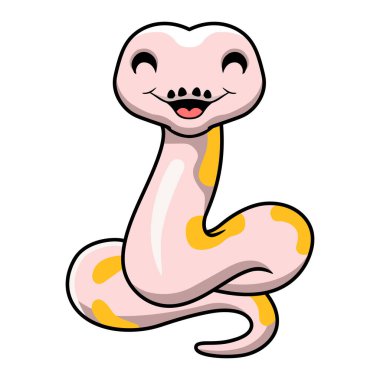 Şirin süper tarçınlı muz topu piton çizgi filminin vektör çizimi