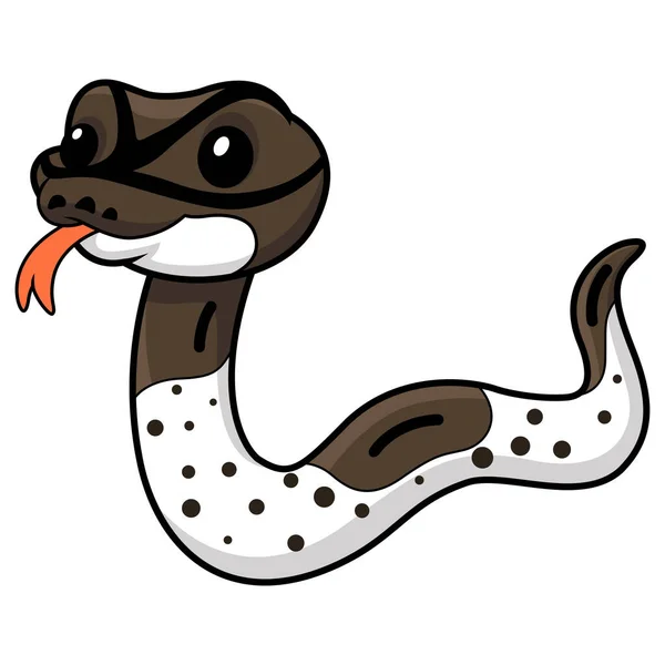 Ilustración Vectorial Linda Bola Espiada Python Dibujos Animados — Vector de stock
