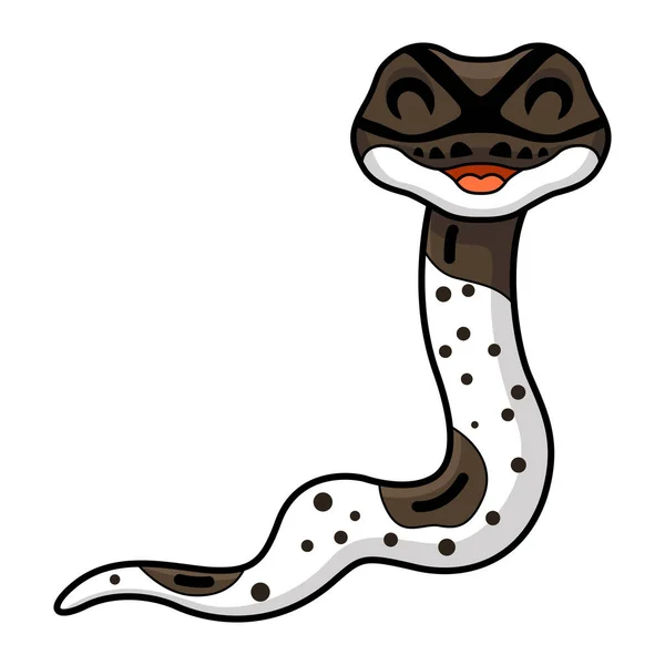 Illustrazione Vettoriale Carino Oreo Pied Ball Python Cartoon — Vettoriale Stock