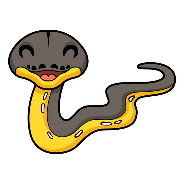 Ilustração Vetorial Bonitinho Platina Titânio Reticulado Python Desenhos Animados —  Vetores de Stock