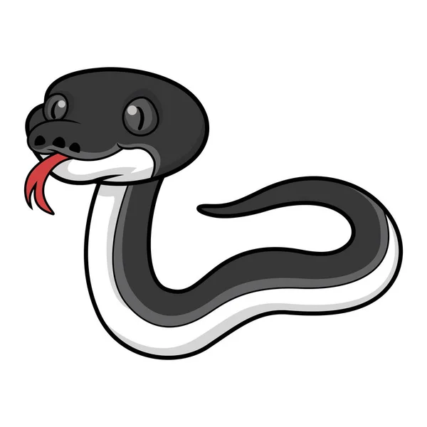 ベクトル図のかわいい幸せなAlbertisiヘビ漫画 — ストックベクタ