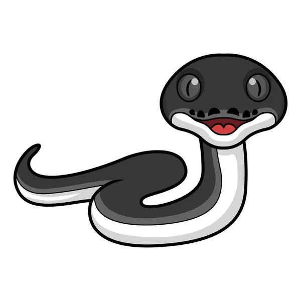 Ilustração Vetorial Bonito Feliz Albertisi Cobra Desenhos Animados —  Vetores de Stock