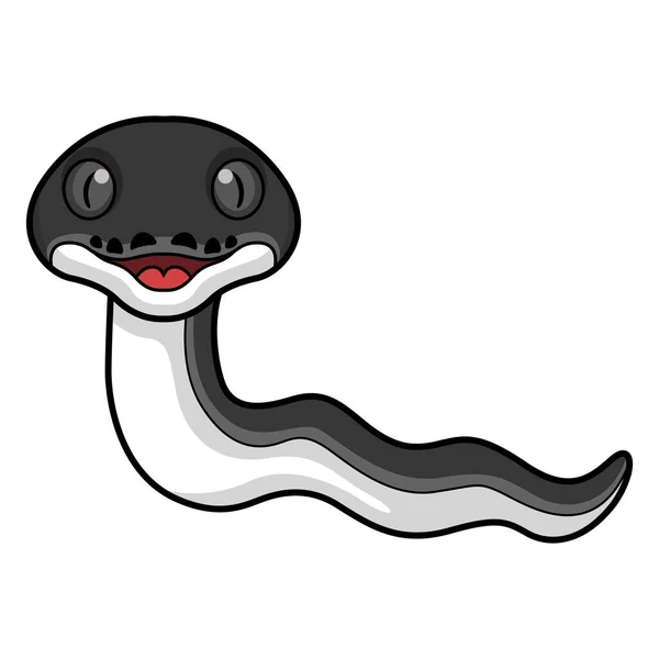 Vector Illustration Cute Happy Albertisi Snake Cartoon — Stock Vector