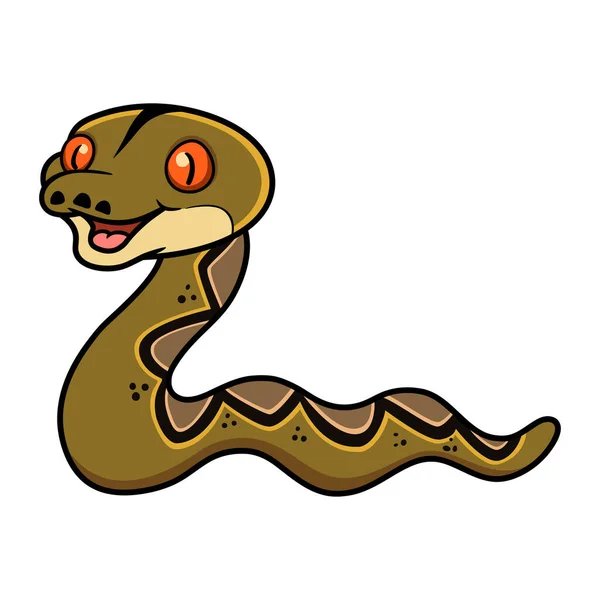 Vector Illustration Cute Happy Regramatus Python Cartoon — 스톡 벡터