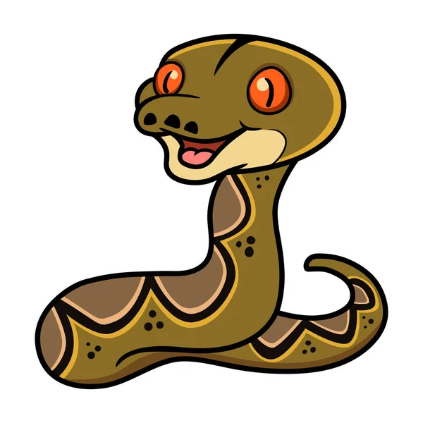 Vector Illustration Cute Happy Regramatus Python Cartoon — 스톡 벡터