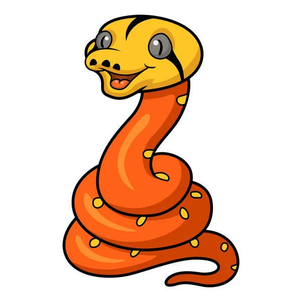 멋쟁이 비단뱀 만화에 나오는 알비노 아이의 — 스톡 벡터