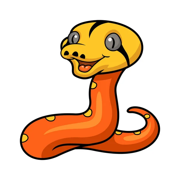 멋쟁이 비단뱀 만화에 나오는 알비노 아이의 — 스톡 벡터
