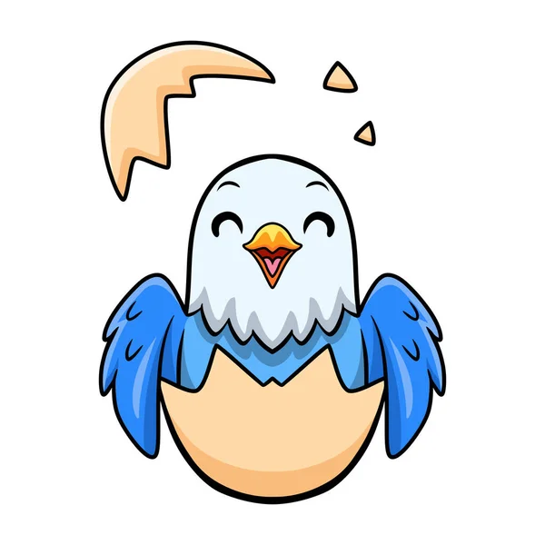 Векторна Ілюстрація Милий Дитячий Синій Коханий Птах Мультфільм Всередині Від — стоковий вектор