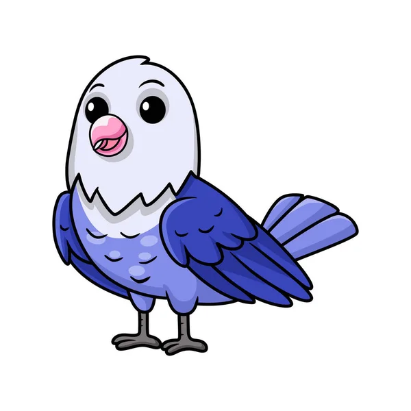 Векторная Иллюстрация Милой Фиолетовой Любви Птицам — стоковый вектор
