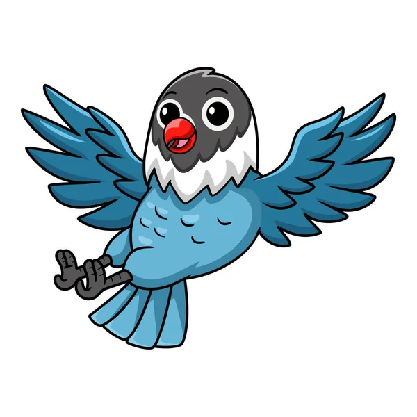 Векторная Иллюстрация Милой Голубой Любовной Птички — стоковый вектор