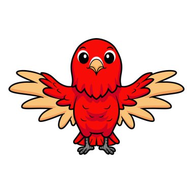 Şirin, kırmızı, seçici, aşk kuşu çizgi filminin temsilcisi.