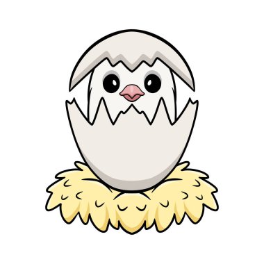 Şirin Roseicollis Opaline 'in vektör çizimi yumurtadan çıkmış aşk kuşu karikatürü