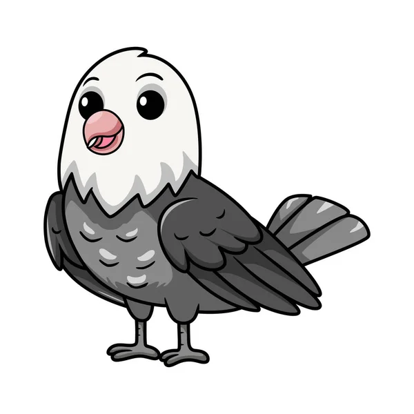 Ilustración Vectorial Lindo Roseicollis Malva Opalina Amor Pájaro Dibujos Animados — Vector de stock
