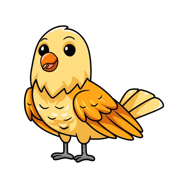 Ilustración Vectorial Dibujos Animados Lindo Cremoso Amor Pájaro — Archivo Imágenes Vectoriales