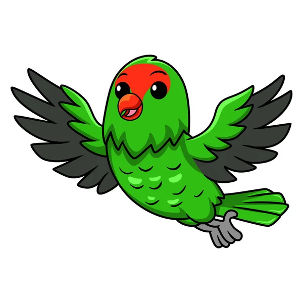 Векторная Иллюстрация Милой Чёрной Крылатой Влюблённой Птицы — стоковый вектор