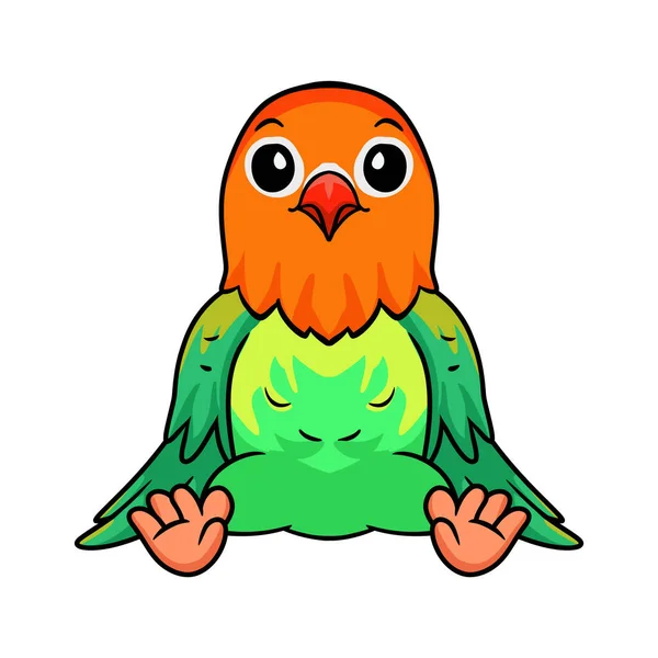 Vektor Ilustrasi Biola Cute Cinta Kartun Burung - Stok Vektor