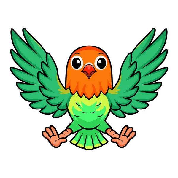 Ilustración Vectorial Lindo Violín Amor Pájaro Dibujos Animados Volando — Archivo Imágenes Vectoriales