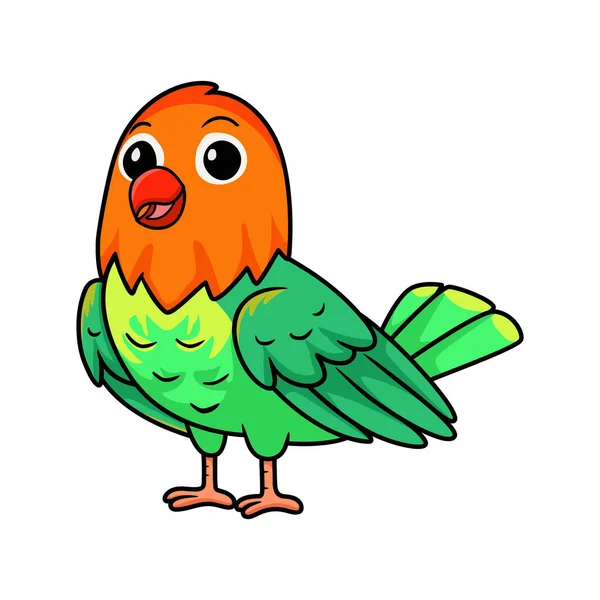 Vector Ilustración Lindo Violín Amor Pájaro Dibujos Animados — Vector de stock