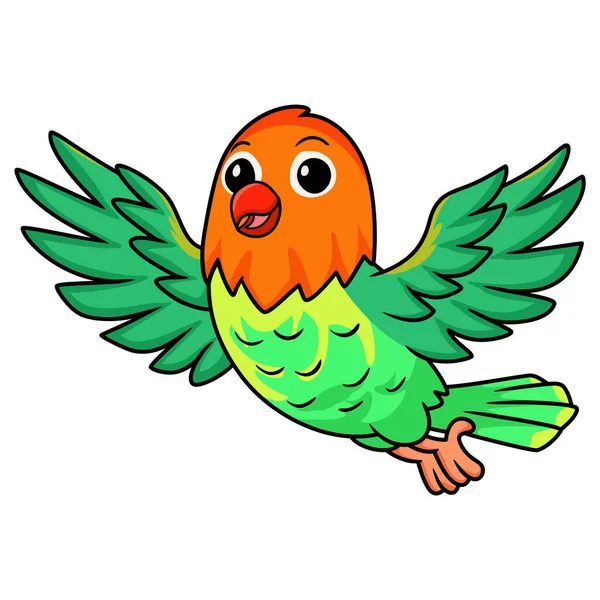 Ilustración Vectorial Lindo Violín Amor Pájaro Dibujos Animados Volando — Archivo Imágenes Vectoriales