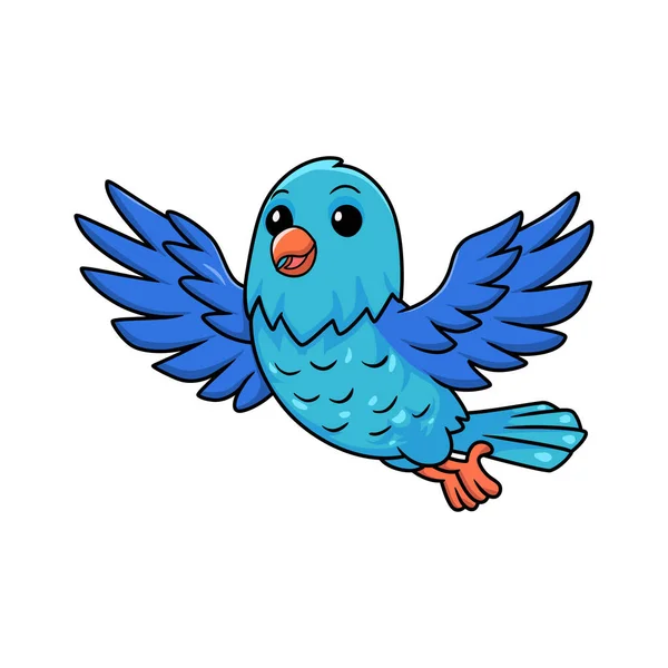 Vektorillustration Von Cute Forpus Paprotlet Bird Cartoon Flying — Stockvektor