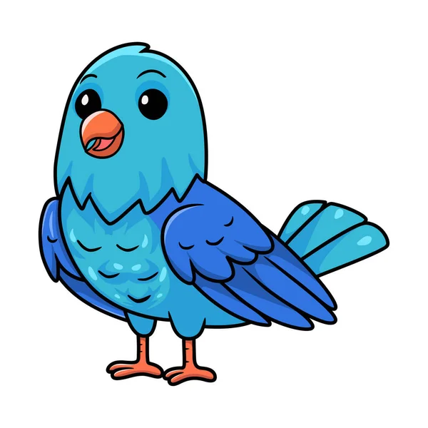 Vektorillustration Des Niedlichen Papageienvogel Cartoons — Stockvektor