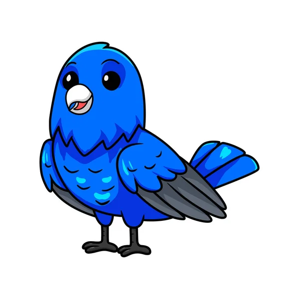 Vector Illustration Cute Blue Factor Canary Cartoon — Stock Vector