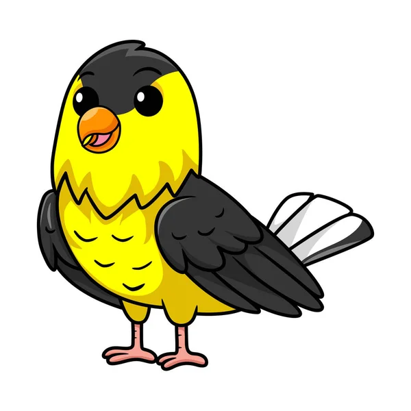 Vector Illustration Cute Common Backyard Bird Cartoon — Stockvektor