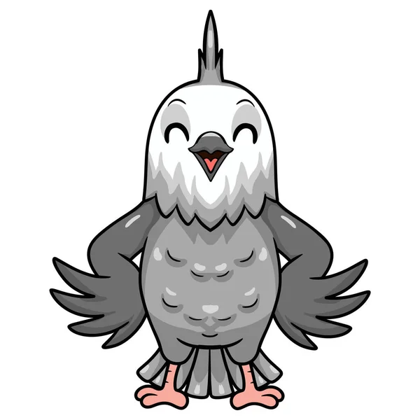 Vector Illustratie Van Schattige Whiteface Cockatiel Vogel Cartoon — Stockvector