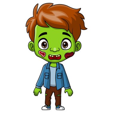 Erkek çizgi film kostümlü zombi