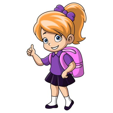 Mutlu okul kızı çizgi filmi 