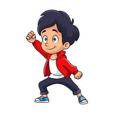 Sevimli mutlu çocuk çizgi filmi komik.