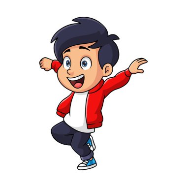 Sevimli mutlu çocuk çizgi filmi komik.