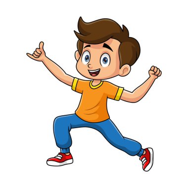 Sevimli mutlu çocuk çizgi filmi komik.