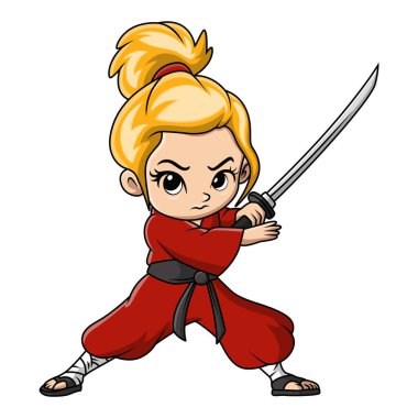 Tatlı samuray savaşçı çocuk çizgi filmi.