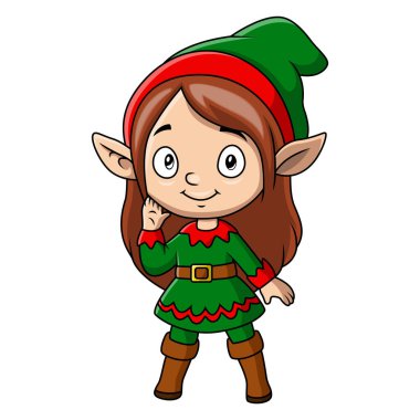 Şirin noel elf kız çizgi filmi