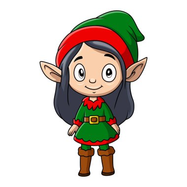 Şirin noel elf kız çizgi filmi