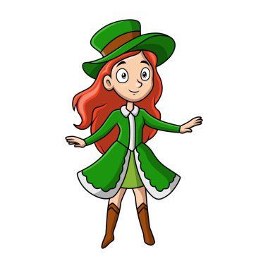 Cüce kostümü giyen tatlı kız.