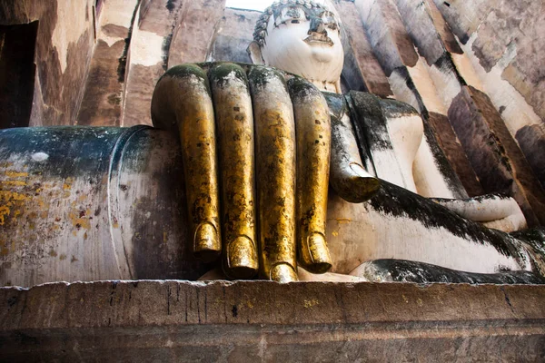 Ancient Ruins Building Wat Chum Temple Antique Pra Ajana Buddha — Stock Photo, Image