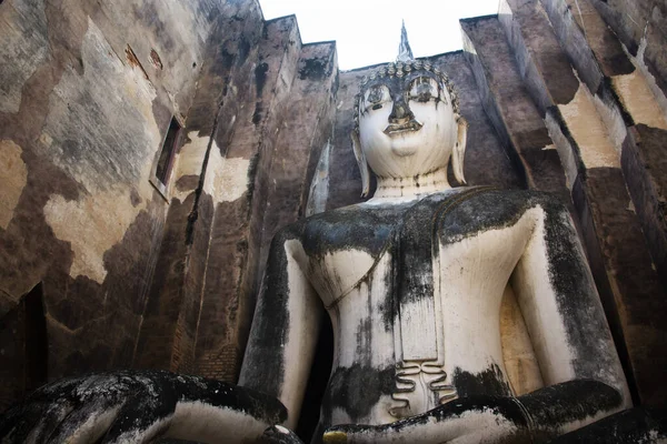 타이에 문화유산 World Heritage Site Sukhothai 사람들을 여행하는 사람들을 유물인 — 스톡 사진