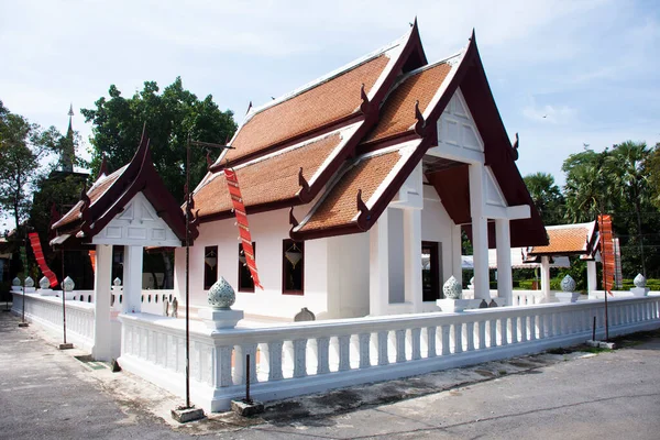 Bela Ubosot Antigo Antigo Wat Chum Templo Para Pessoas Tailandesas — Fotografia de Stock