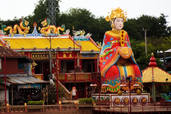 Chao Pho Thepharak Tapınağı Chao Mae Thapthim Veya Mazu Matsu — Stok fotoğraf