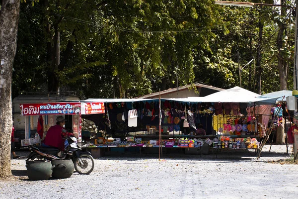 Mercato Locale Bancarella Falco Fot Thai Viaggiatori Viaggio Visita Shopping — Foto Stock