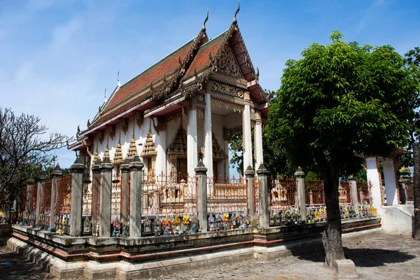 Ancient Building Antique Ubosot Wat Thap Kradan Temple Thai People — Stock Photo, Image