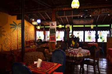 Interior decoration and furniture modern local turkey style for thai people travelers visit eating drinking in turkish classic cafe coffee and bakery shop restaurant on May 1, 2011 in Bangkok Thailand