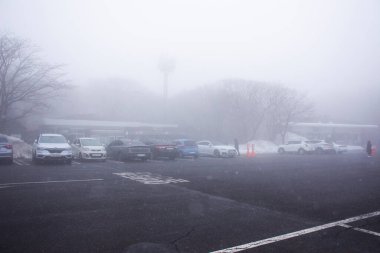 17 Şubat 2023 'te Güney Kore Jeju' daki Hallasan Ulusal Parkı 'ndaki Hanla Dağı yanardağını ya da Halla Dağı' nı ziyaret edin.